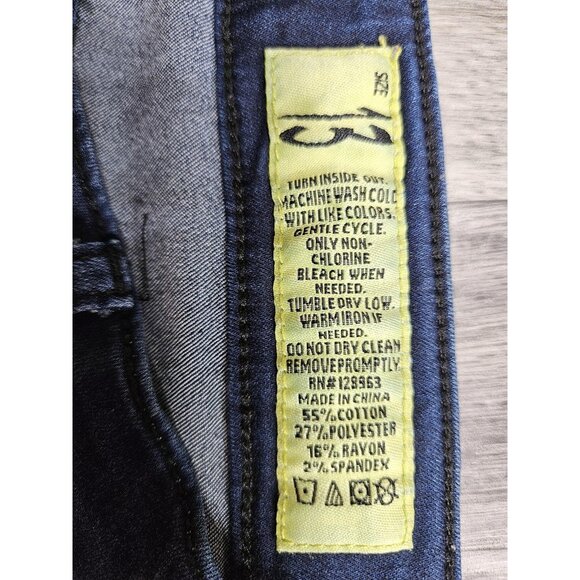 Indigo Rein Jeans Womens Juniors 13 Blue Skinny Denim Dark Wash Embroidered - Picture 5 of 10